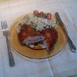 Csirkegordon rizi-bizivel