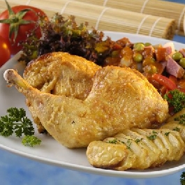 Sült csirkecomb, jóasszony módra