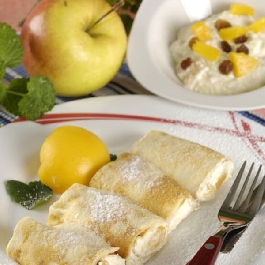 Barackos, túrós palacsinta