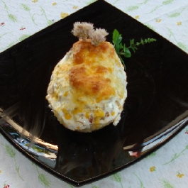 Kolbászos-gombás töltött tök