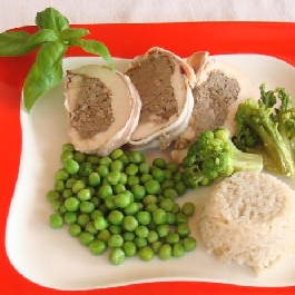 Májpástétommal töltött csirkemell